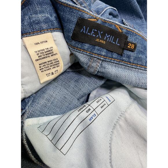 Alex Mill 'Ella' Blue Cotton Arc Denim Jean Size 28 - Picture 4 of 4